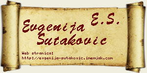Evgenija Šutaković vizit kartica